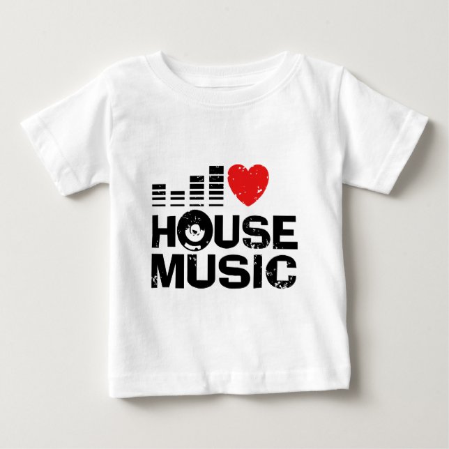T-shirt Pour Bébé I Love House Music (Devant)