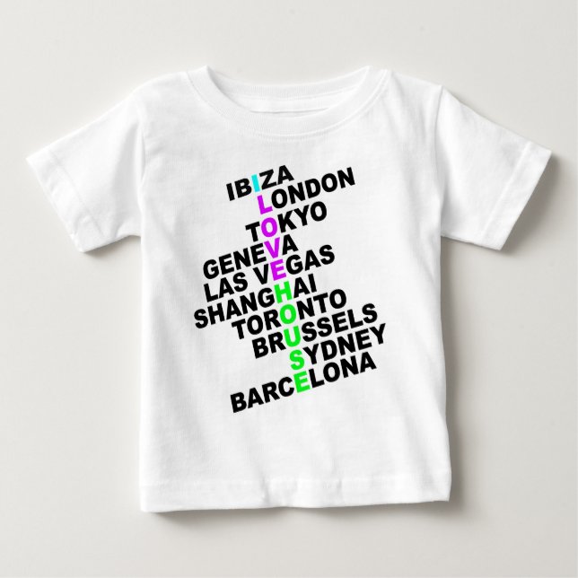 T-shirt Pour Bébé I Love House Music (Devant)