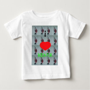 T-shirt Pour Bébé I Love Kenya Art Print
