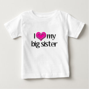T-shirt Pour Bébé I Love my big sister