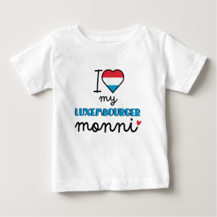 T-shirt Pour Bébé I Love My Luxembourger Monni mignon