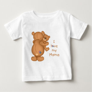 T-shirt Pour Bébé I Love My Mama - Enfant T