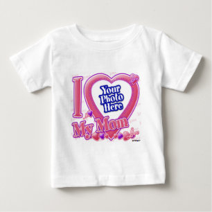 T-shirt Pour Bébé I Love My Mom rose/violet - photo