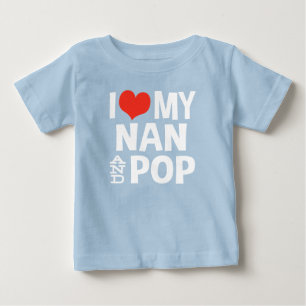 T-shirt Pour Bébé I Love My Nan and Pop