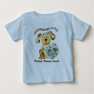 T-shirt Pour Bébé I Love my Son, Personalized Baby Creeper