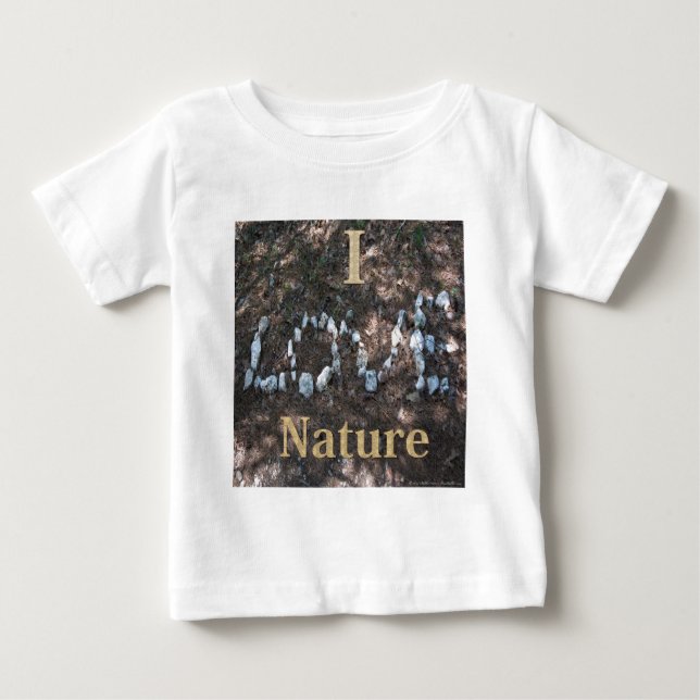 T-shirt Pour Bébé I Love Nature Vêtements et cadeaux (Devant)