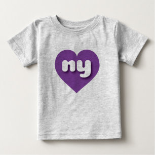 T-shirt Pour Bébé I Love New York Purple Heart