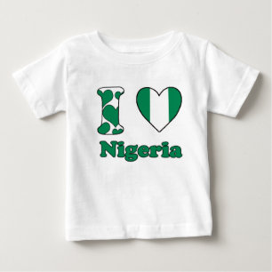 T-shirt Pour Bébé I love Nigeria