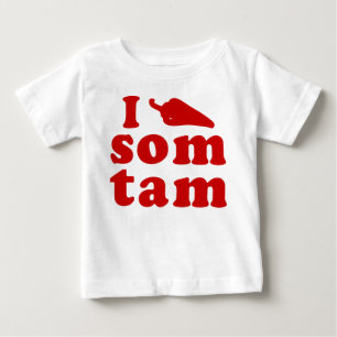 T-shirt Pour Bébé I Love Som Tam Thaïlandais Isaan Food