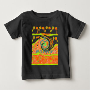 T-shirt Pour Bébé I Love Surf : Belle Florale avec Cool Texte Art