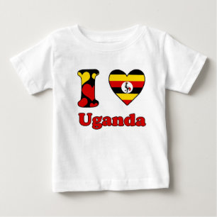 T-shirt Pour Bébé I love Uganda