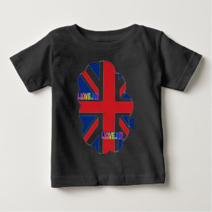 T-shirt Pour Bébé I Love UK Art Print