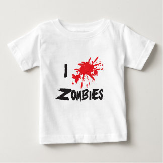 T-shirt Pour Bébé I Love Zombie
