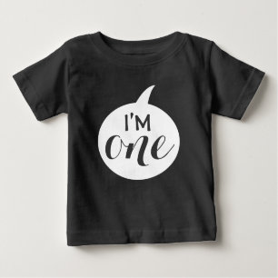 T-shirt Pour Bébé "I M One" 1er bébé anniversaire