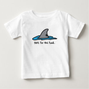T-shirt Pour Bébé "Ici pièce en t de requin pour nourriture"