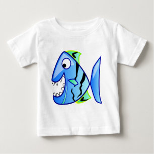 T-shirt Pour Bébé icône-27971 icône poisson bleu applications thè