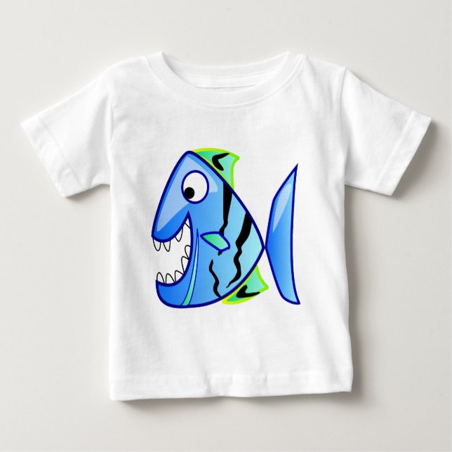 T-shirt Pour Bébé icône-27971 icône poisson bleu applications thème  (Devant)