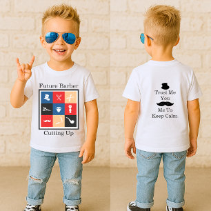 T-shirt Pour Bébé Icône emblématique de barbier mignon