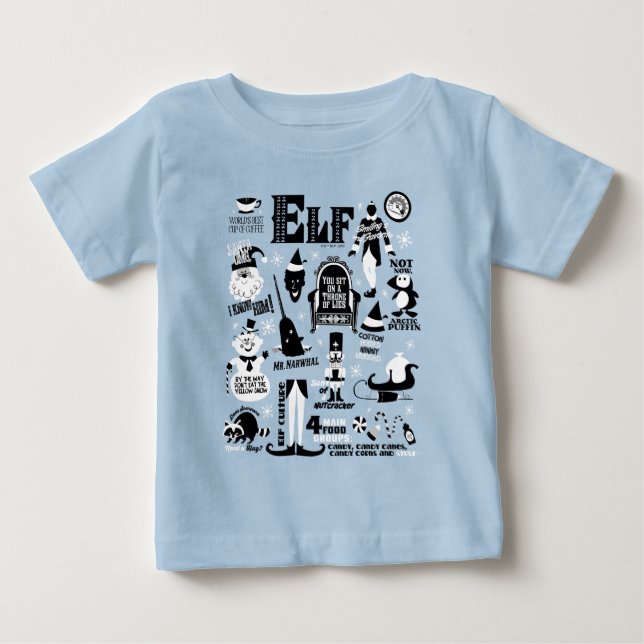 T-shirt Pour Bébé Icônes Elf et citations de films (Devant)