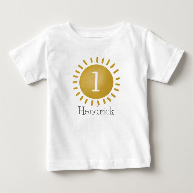 T-shirt Pour Bébé Idéal 1Er Voyage Autour Du Soleil Anniversaire Gar (Devant)