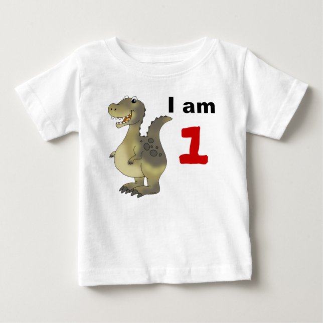 T-shirt Pour Bébé Idée cadeau de dinosaure 1er anniversaire (Devant)