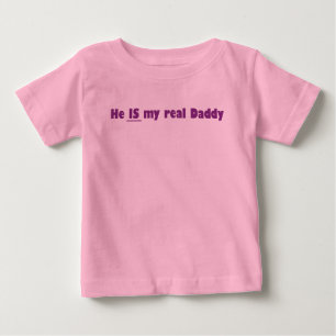 T-shirt Pour Bébé il est mon vrai papa