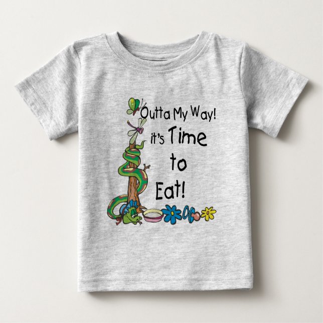 T-shirt Pour Bébé Il est temps de manger (Devant)