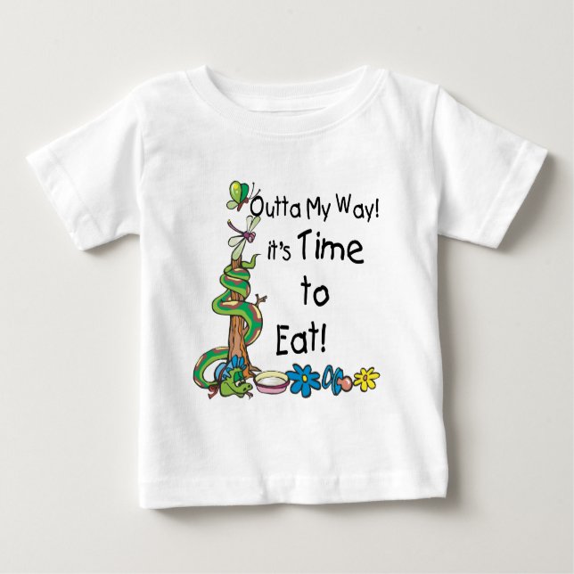 T-shirt Pour Bébé Il est temps de manger (Devant)