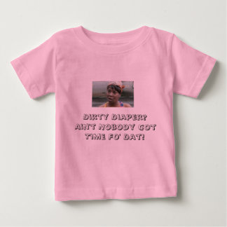 T-SHIRT POUR BÉBÉ IL N'Y A PAS DE TEMPS POUR LES DIAPEURS SABLES