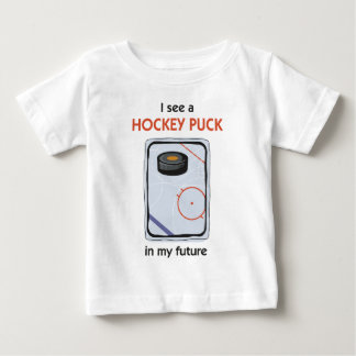 T-shirt Pour Bébé Il y a un galet d'hockey dans mon avenir