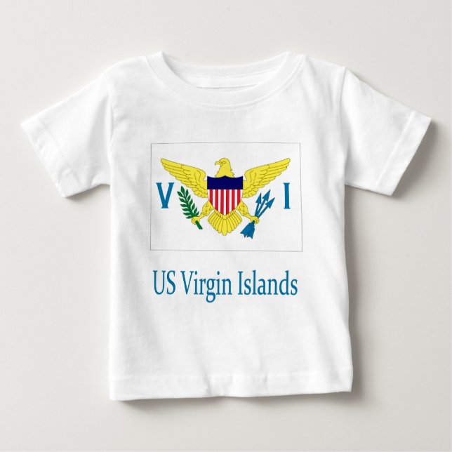 T-shirt Pour Bébé Îles Vierges américaines (Devant)