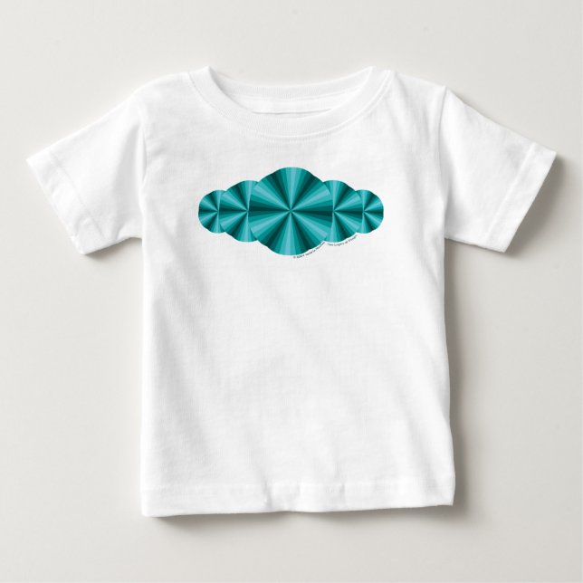 T-shirt Pour Bébé Illusion optique Aqua Enfant et maillot de bébé (Devant)