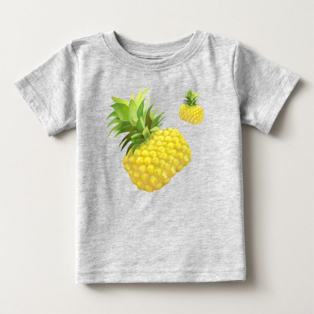 T-shirt Pour Bébé Illustration d'ananas (Devant)