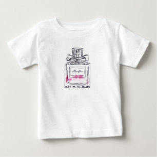 T-shirt Pour Bébé Illustration d'aquarelle de mode de bouteille de p