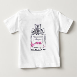 T-shirt Pour Bébé Illustration d'aquarelle de mode de la bouteille d