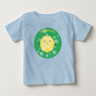T-shirt Pour Bébé Illustration de bulles de dessin animé de fruit de