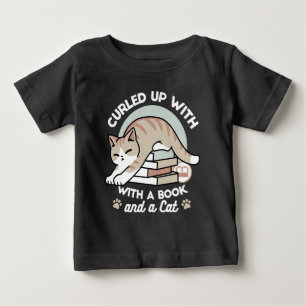 T-shirt Pour Bébé Illustration de chat Lover - Curled Up & Cosy