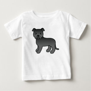T-shirt Pour Bébé Illustration de chien Staffordshire Bull Terrier n