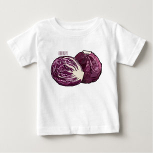 T-shirt Pour Bébé Illustration de chou rouge