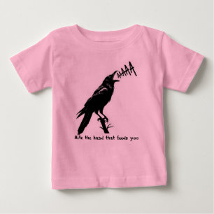 T-shirt Pour Bébé Illustration de corbeau noir - Conception d'art de