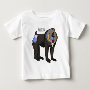 T-shirt Pour Bébé Illustration de dessin animé Mandrill
