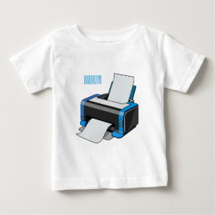 T-shirt Pour Bébé Illustration de dessin d'imprimante