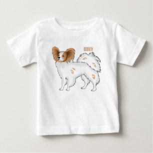 T-shirt Pour Bébé Illustration de dessin pour chien de Papillon