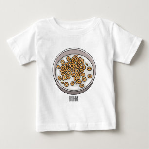 T-shirt Pour Bébé Illustration de dessin sur les céréales