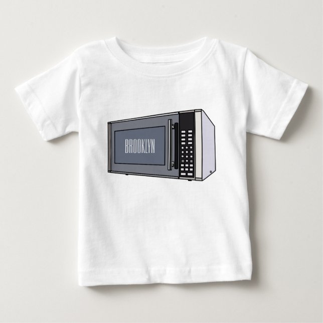 T-shirt Pour Bébé Illustration de dessin sur micro-ondes (Devant)