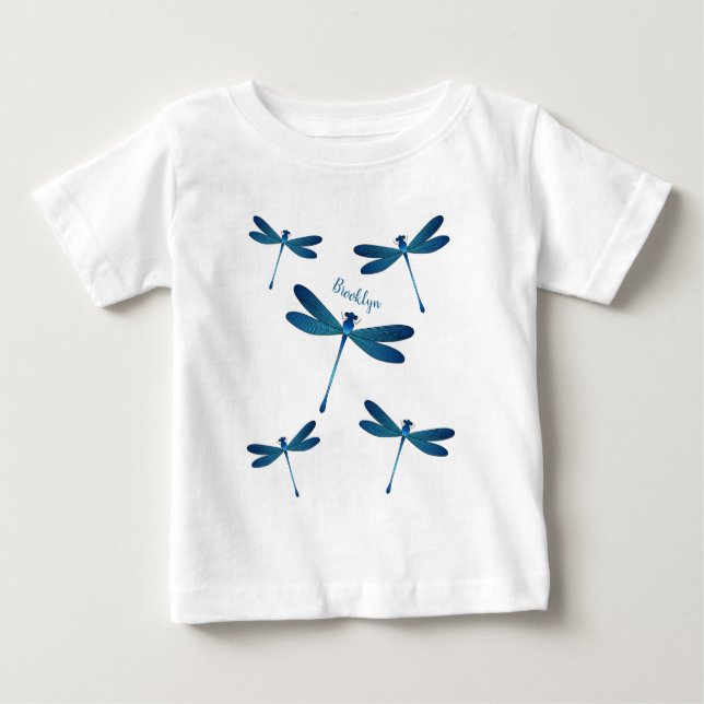 T-shirt Pour Bébé Illustration de dragonfly (Devant)
