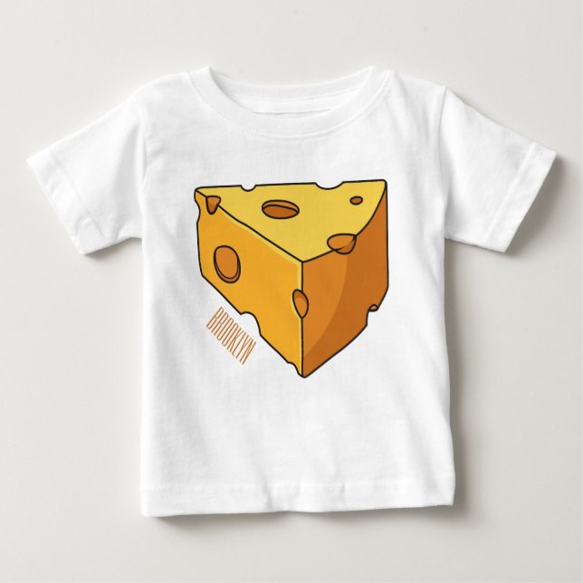 T-shirt Pour Bébé Illustration de fromage (Devant)