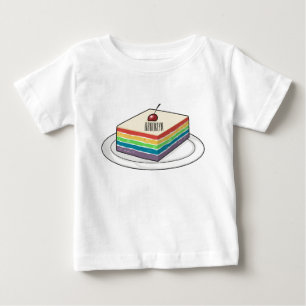 T-shirt Pour Bébé Illustration de gâteau arc-en-ciel