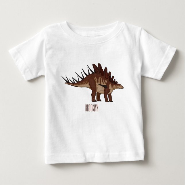 T-shirt Pour Bébé Illustration de Kentrosaurus (Devant)