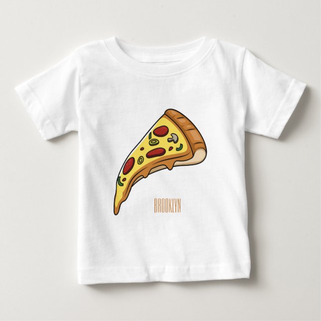 T-shirt Pour Bébé Illustration de la pizza (Devant)